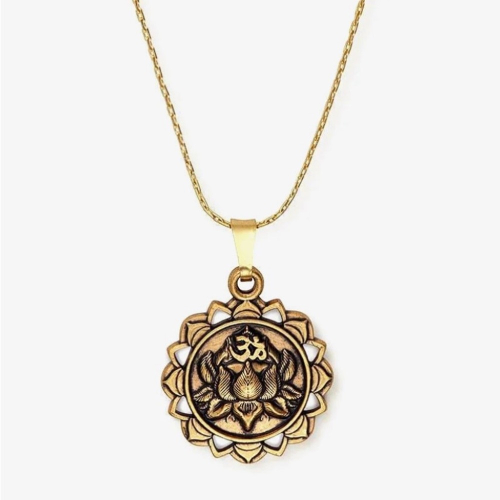 Alex and Ani Gold Lotus Peace Petals Necklace